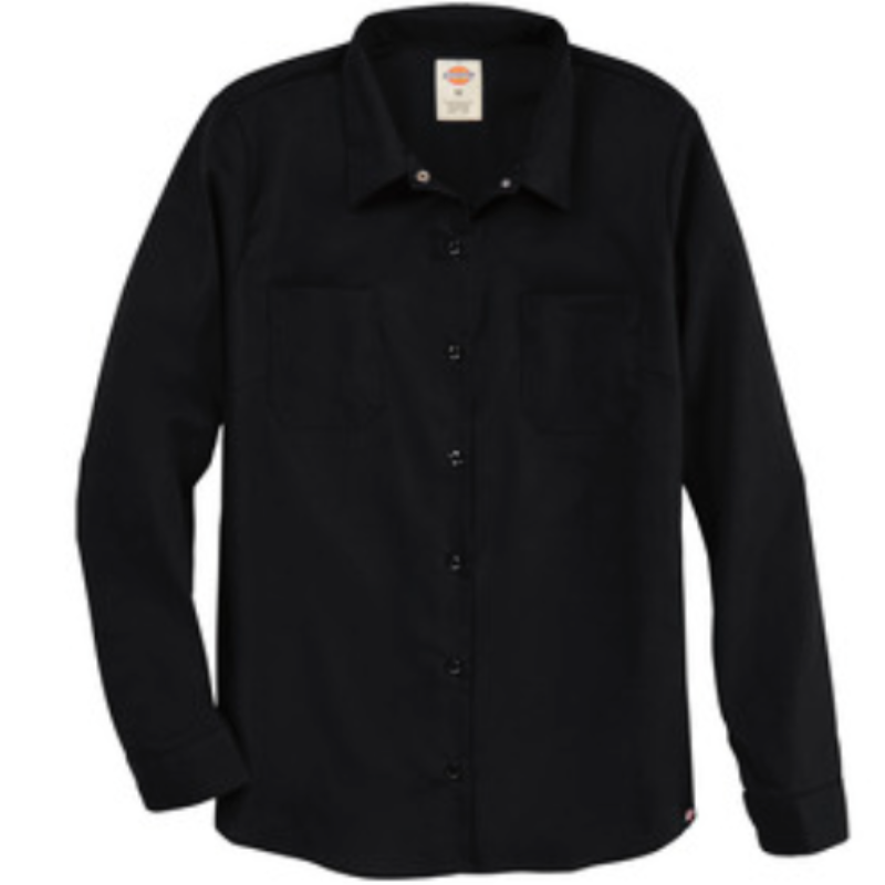 Women's Dickies Industrial Long Sleeve Work Shirt -L5350 (Dark Navy)  Main Image